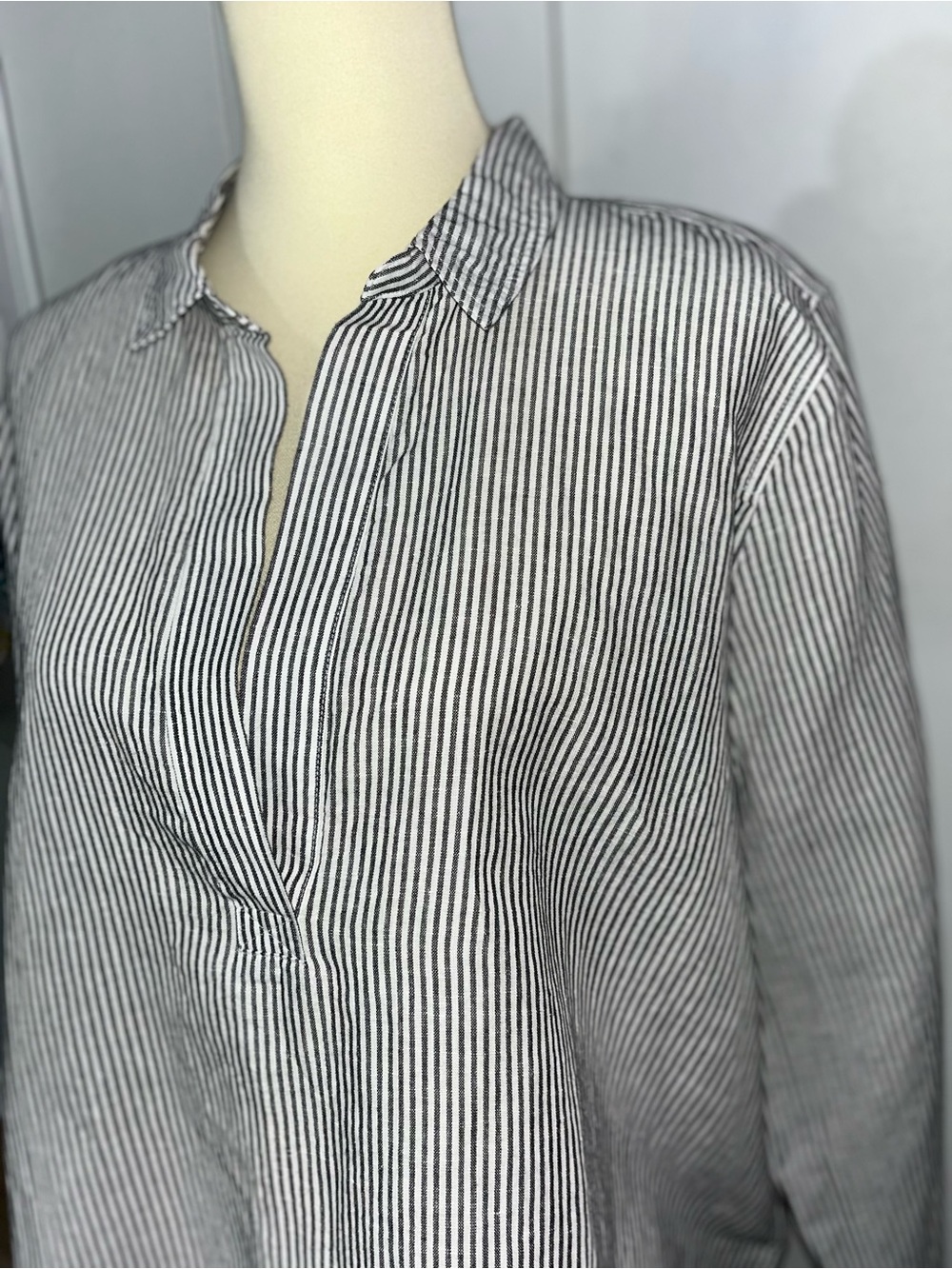 J Crew Linen Striped Buttonless Tunic • Linen & Cotton • NWOT - Picture 6 of 15